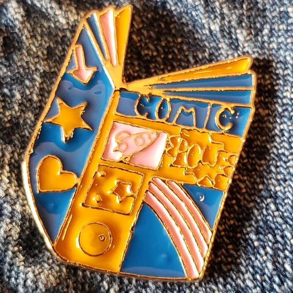 3/$20 pin sale! Comic Book Enamel Pin - Picture 1 of 2